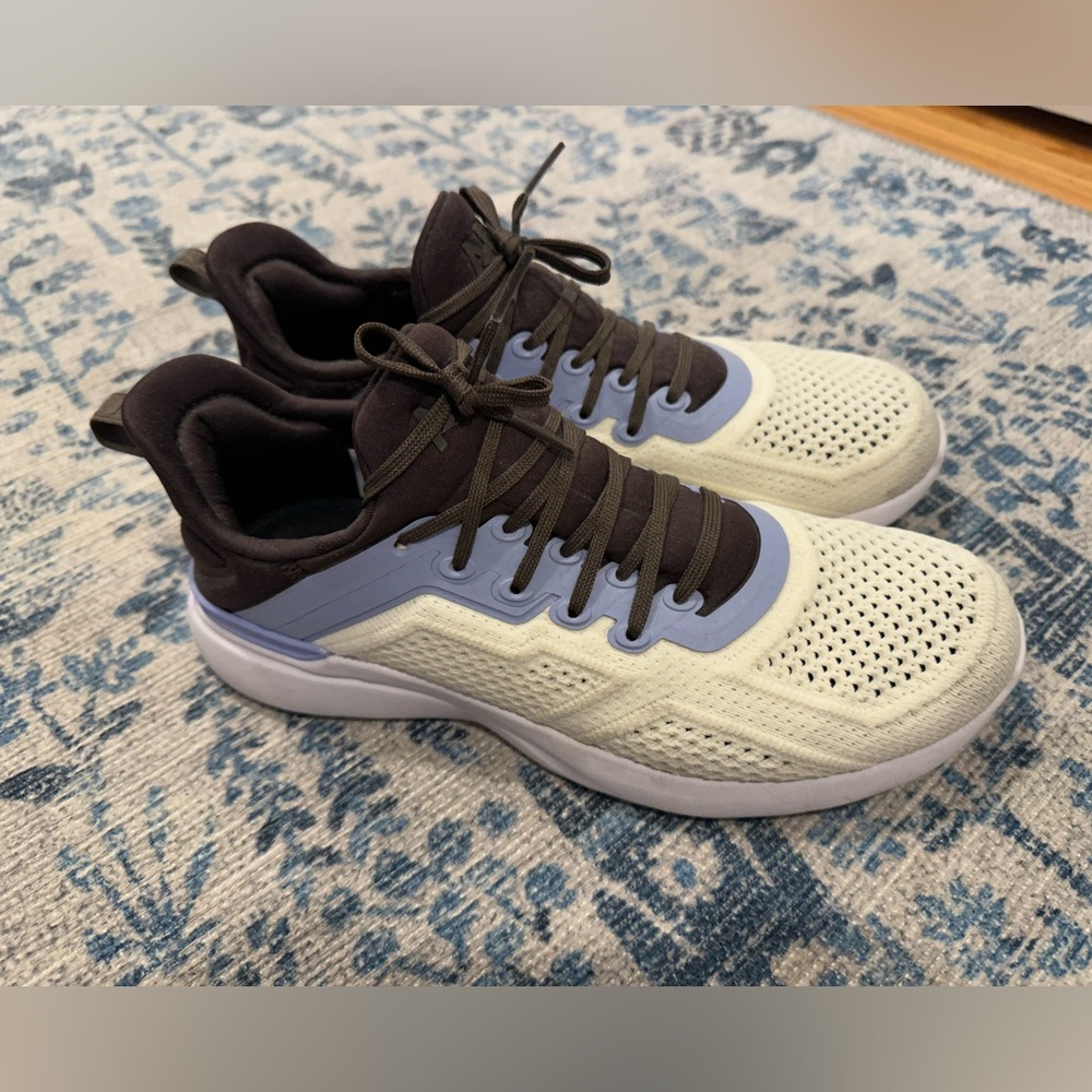 Stylish Cream and Black Sneakers